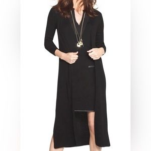 Black Ribbed Duster - White House Black Market